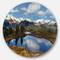 Designart - Lake with Pine Trees Reflecting Sky' Extra Large Landscape Metal Circle Wall Art